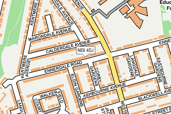 NE6 4DJ map - OS OpenMap – Local (Ordnance Survey)