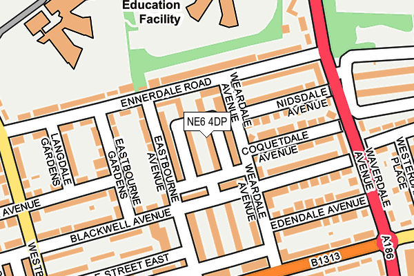 NE6 4DP map - OS OpenMap – Local (Ordnance Survey)