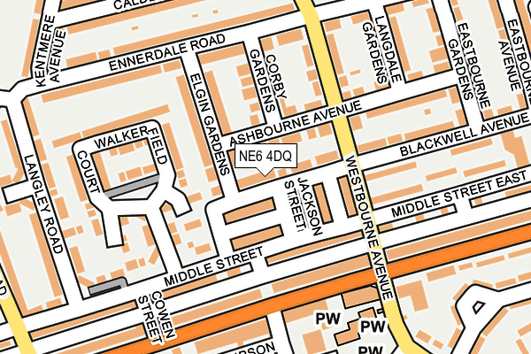 NE6 4DQ map - OS OpenMap – Local (Ordnance Survey)