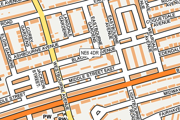 NE6 4DR map - OS OpenMap – Local (Ordnance Survey)