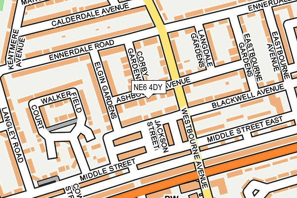 NE6 4DY map - OS OpenMap – Local (Ordnance Survey)