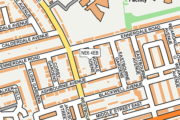 NE6 4EB map - OS OpenMap – Local (Ordnance Survey)