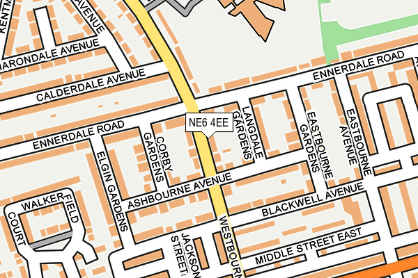 NE6 4EE map - OS OpenMap – Local (Ordnance Survey)