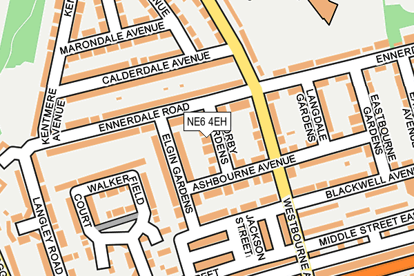 NE6 4EH map - OS OpenMap – Local (Ordnance Survey)