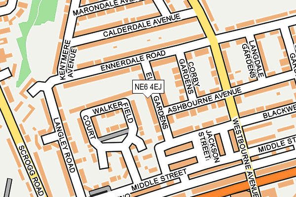 NE6 4EJ map - OS OpenMap – Local (Ordnance Survey)