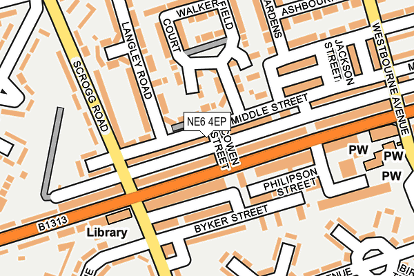 NE6 4EP map - OS OpenMap – Local (Ordnance Survey)