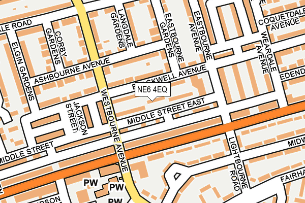 NE6 4EQ map - OS OpenMap – Local (Ordnance Survey)