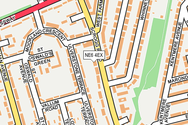 NE6 4EX map - OS OpenMap – Local (Ordnance Survey)
