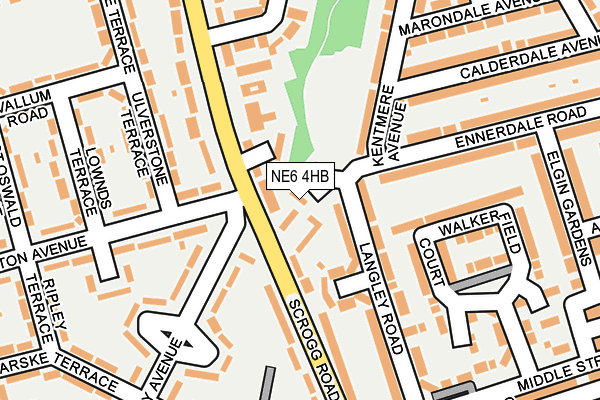NE6 4HB map - OS OpenMap – Local (Ordnance Survey)