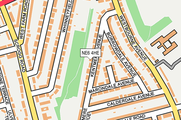 NE6 4HE map - OS OpenMap – Local (Ordnance Survey)