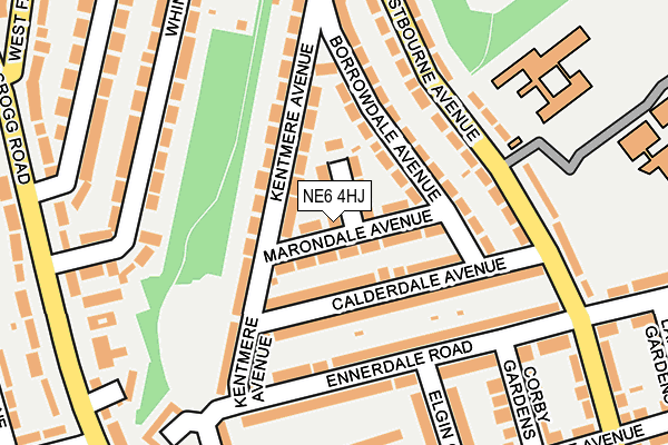NE6 4HJ map - OS OpenMap – Local (Ordnance Survey)