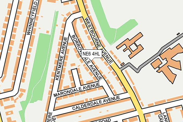 NE6 4HL map - OS OpenMap – Local (Ordnance Survey)
