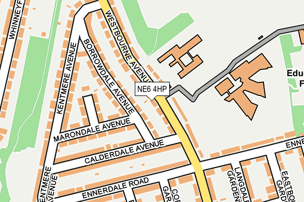 NE6 4HP map - OS OpenMap – Local (Ordnance Survey)