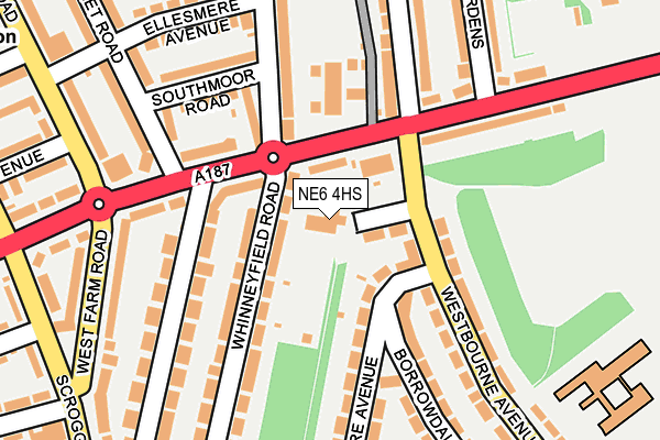 NE6 4HS map - OS OpenMap – Local (Ordnance Survey)