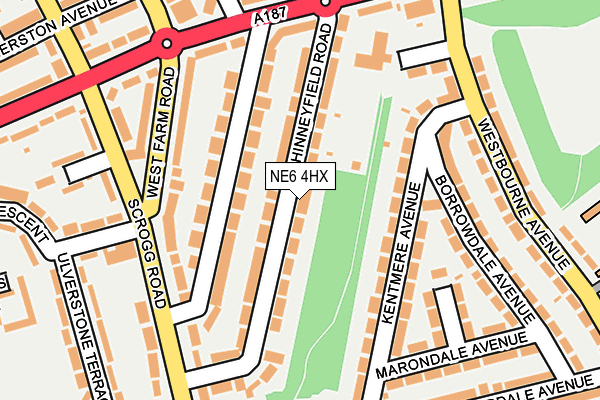 NE6 4HX map - OS OpenMap – Local (Ordnance Survey)