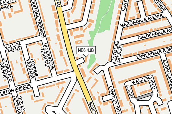 NE6 4JB map - OS OpenMap – Local (Ordnance Survey)