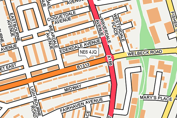 NE6 4JQ map - OS OpenMap – Local (Ordnance Survey)
