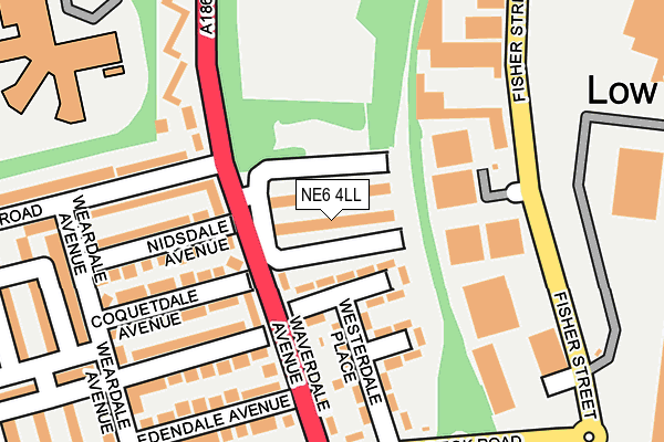 NE6 4LL map - OS OpenMap – Local (Ordnance Survey)