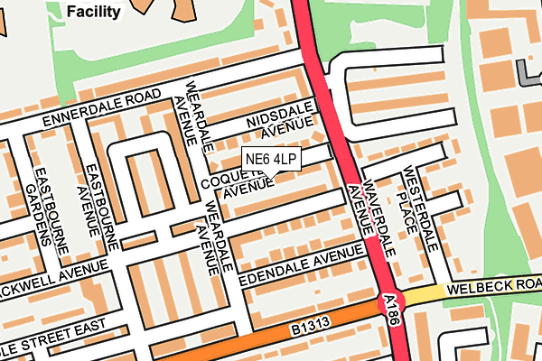 NE6 4LP map - OS OpenMap – Local (Ordnance Survey)