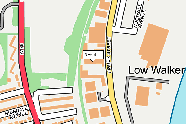 NE6 4LT map - OS OpenMap – Local (Ordnance Survey)