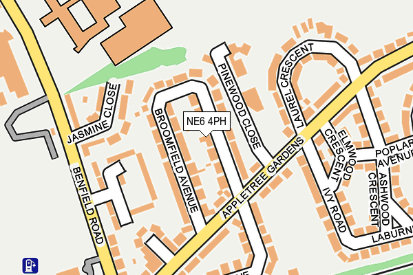 NE6 4PH map - OS OpenMap – Local (Ordnance Survey)