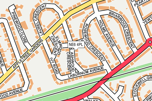 NE6 4PL map - OS OpenMap – Local (Ordnance Survey)