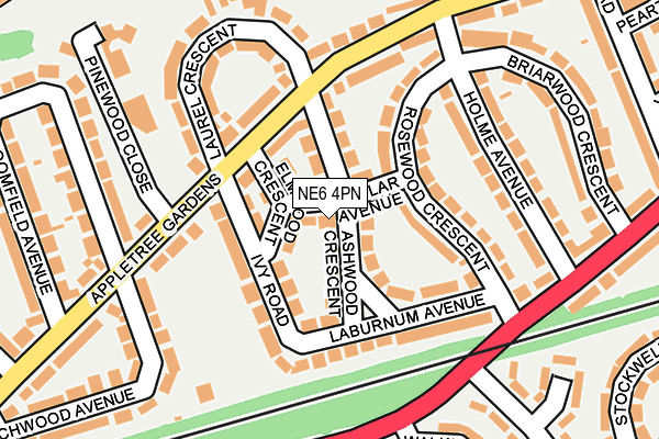 NE6 4PN map - OS OpenMap – Local (Ordnance Survey)