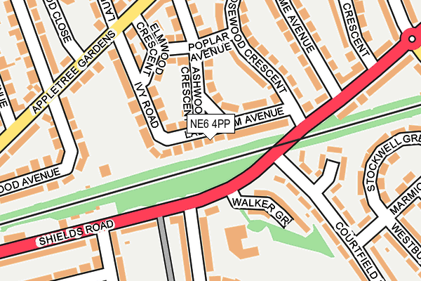 NE6 4PP map - OS OpenMap – Local (Ordnance Survey)