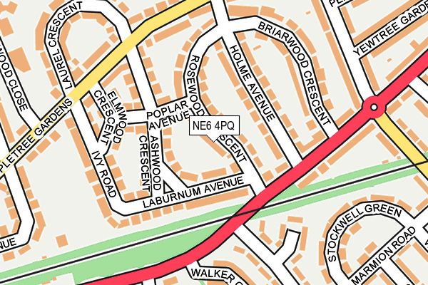 NE6 4PQ map - OS OpenMap – Local (Ordnance Survey)