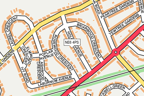 NE6 4PS map - OS OpenMap – Local (Ordnance Survey)