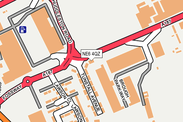 NE6 4QZ map - OS OpenMap – Local (Ordnance Survey)