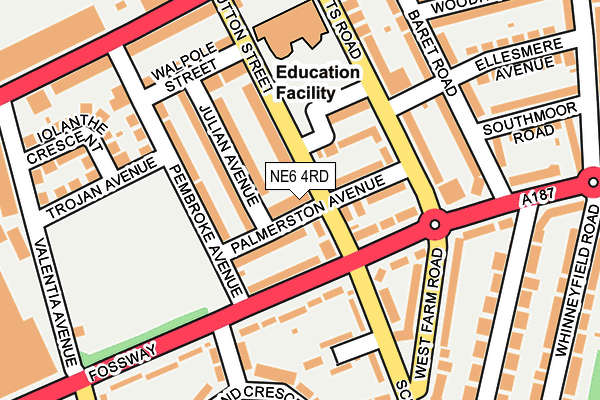 NE6 4RD map - OS OpenMap – Local (Ordnance Survey)