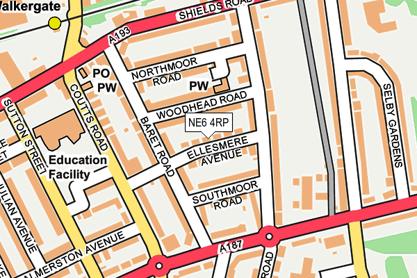 NE6 4RP map - OS OpenMap – Local (Ordnance Survey)