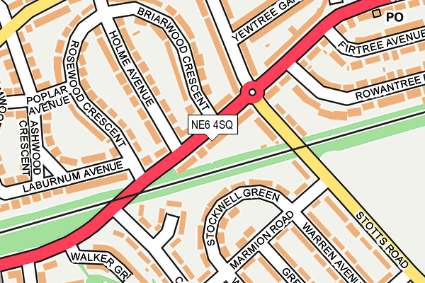 NE6 4SQ map - OS OpenMap – Local (Ordnance Survey)