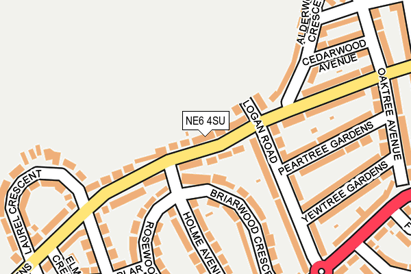 NE6 4SU map - OS OpenMap – Local (Ordnance Survey)