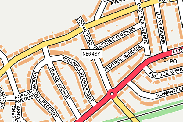 NE6 4SY map - OS OpenMap – Local (Ordnance Survey)