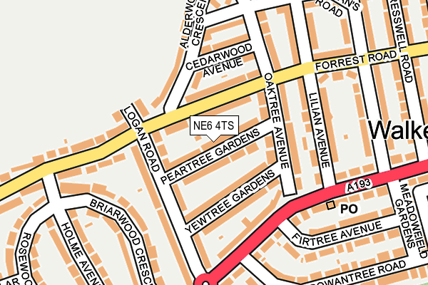 NE6 4TS map - OS OpenMap – Local (Ordnance Survey)