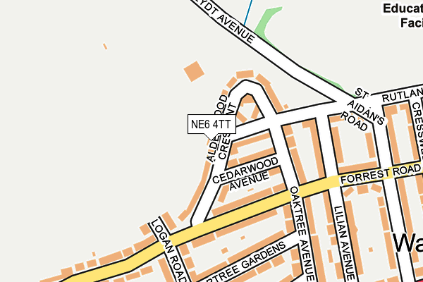 NE6 4TT map - OS OpenMap – Local (Ordnance Survey)