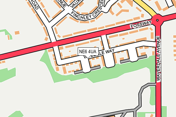 NE6 4UA map - OS OpenMap – Local (Ordnance Survey)