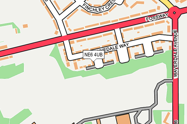 NE6 4UB map - OS OpenMap – Local (Ordnance Survey)