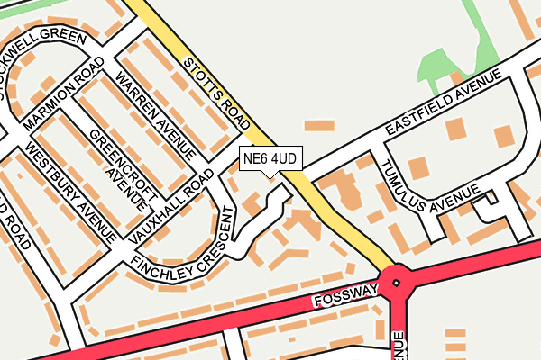 NE6 4UD map - OS OpenMap – Local (Ordnance Survey)