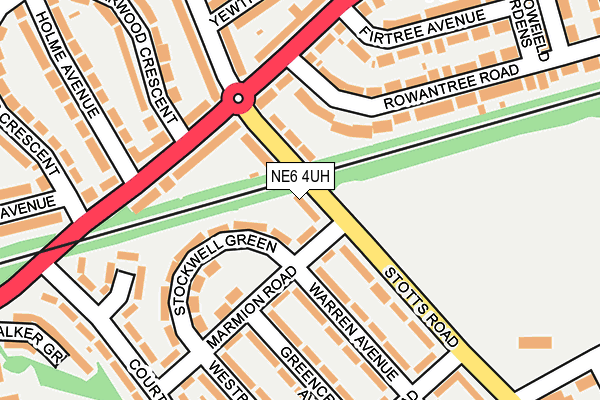 NE6 4UH map - OS OpenMap – Local (Ordnance Survey)