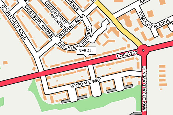NE6 4UJ map - OS OpenMap – Local (Ordnance Survey)