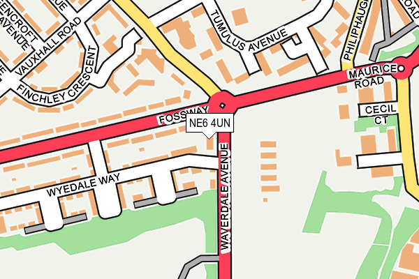 NE6 4UN map - OS OpenMap – Local (Ordnance Survey)