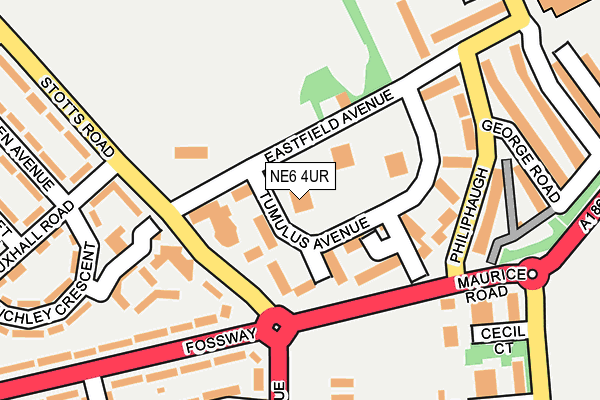NE6 4UR map - OS OpenMap – Local (Ordnance Survey)