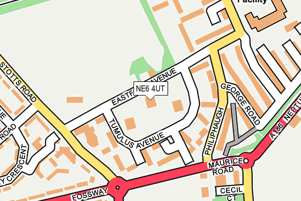 NE6 4UT map - OS OpenMap – Local (Ordnance Survey)