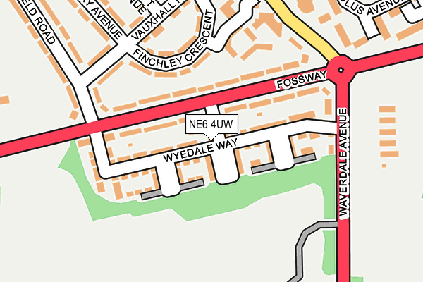 NE6 4UW map - OS OpenMap – Local (Ordnance Survey)