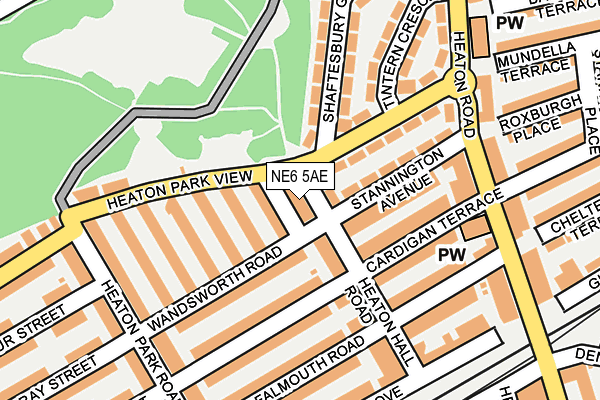 NE6 5AE map - OS OpenMap – Local (Ordnance Survey)