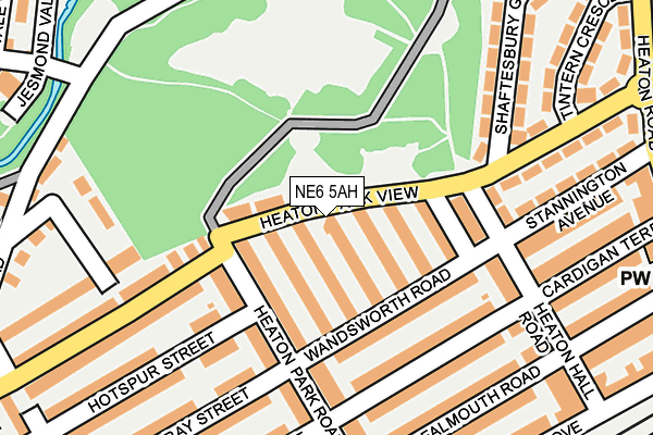 NE6 5AH map - OS OpenMap – Local (Ordnance Survey)