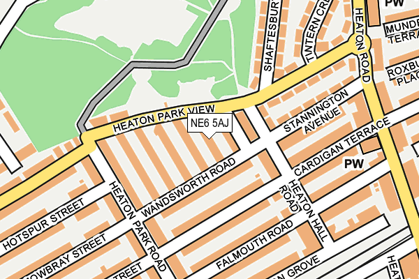 NE6 5AJ map - OS OpenMap – Local (Ordnance Survey)